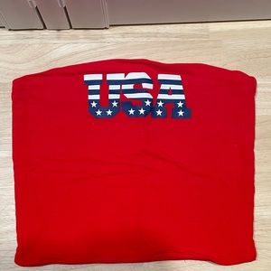Mighty Fine Red USA Tube Top - size small